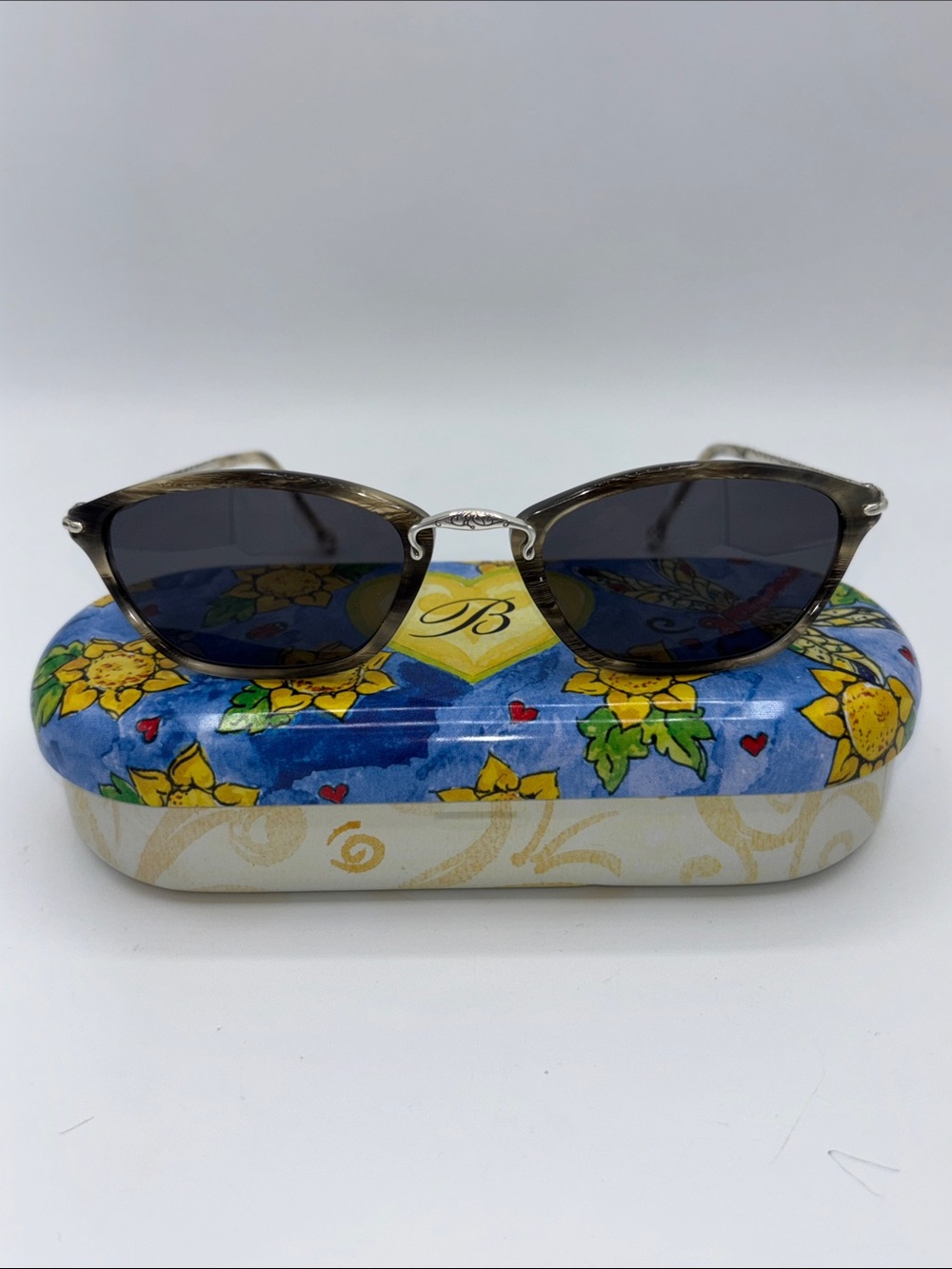 Vintage Brighton “Louie Louie” 90s Cat-Eye Sunglasses with Case